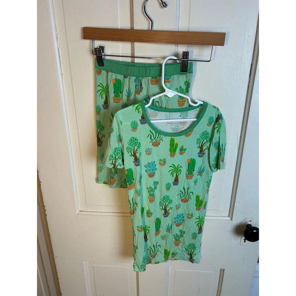 Little Sleepies Kids 9/10 Succulent Love Bamboo Viscose Short Sleeve Pajama Set
